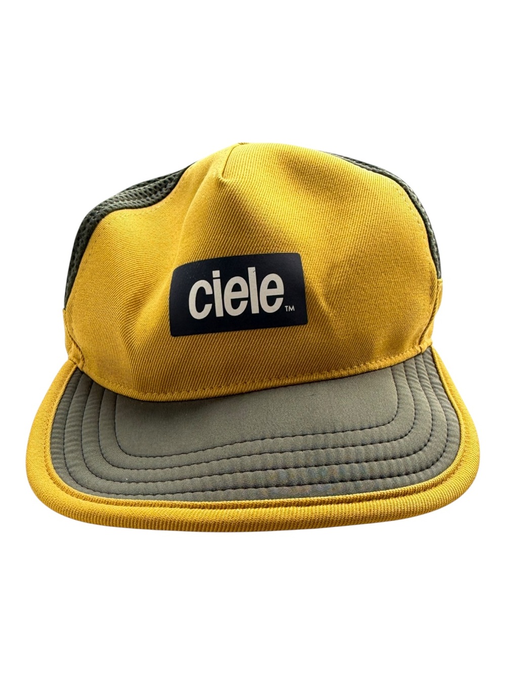 Ciele Athletics COOLwick Mustard Yellow Green Adjustable Running Hat Cap